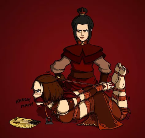 Azula showing off her talent for bondage (Peytell) by HighlyCharming