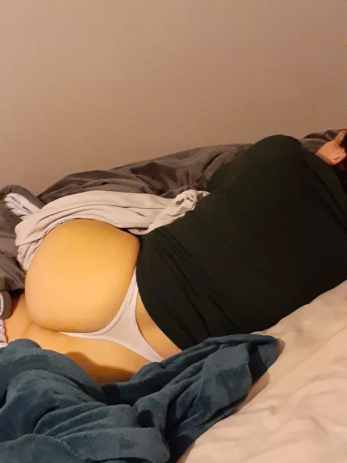 Babe caught sleeping in white thong by B3ast_teel92