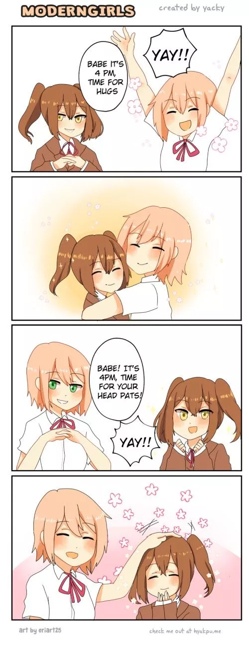 Babe it's 4pm, time for hugs! [Modern Girls] by YackyHP