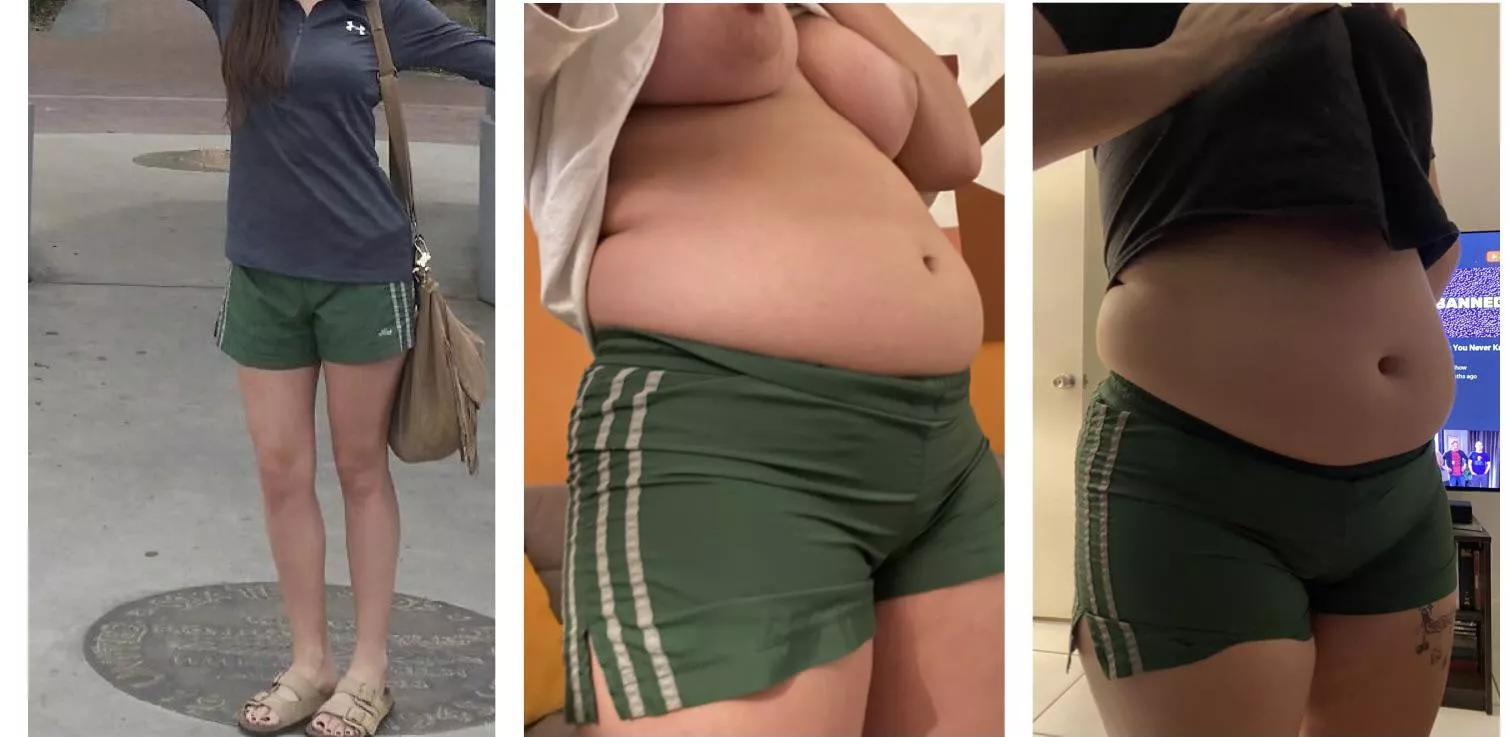 babychubs and the case of the shrinking shorts 😭 posted by babychubs21