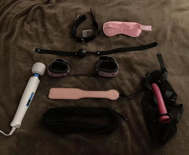 babygirl is downstairs working, Mommy is upstairs preparing for playtime by dpfrdchkn