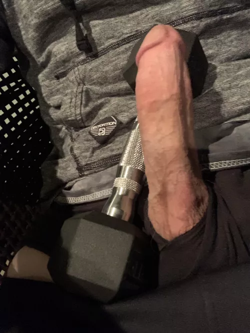 Back porch work outs really get me pumped, Think the neighbors ever sneak a peak? by scooterinthecooter