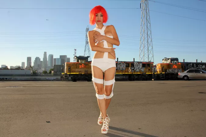 Bai Ling dressed as Leeloo by ech3cho
