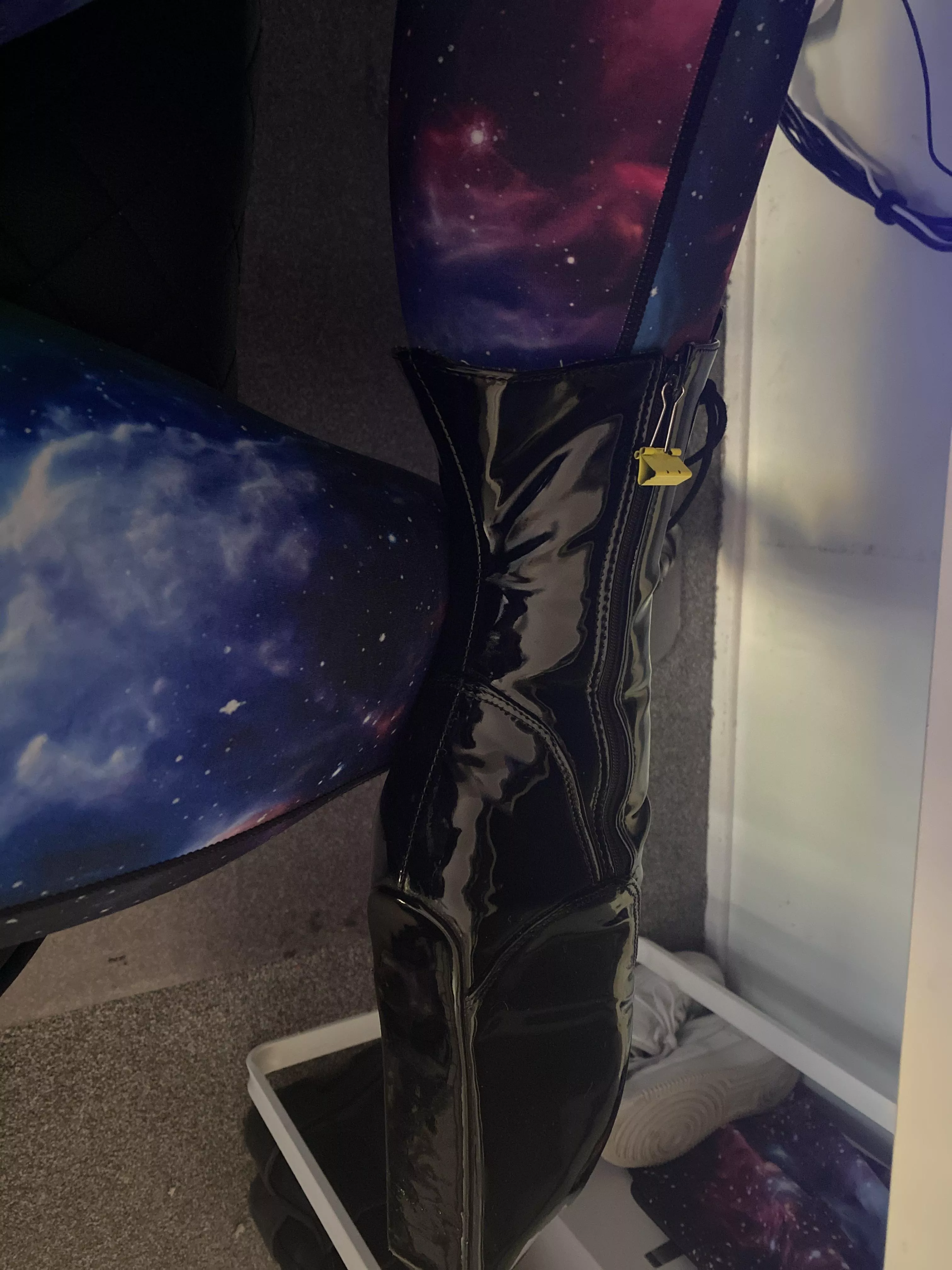 Ballet boots just feel so good to wear almost a natural comfort. Though I can’t walk in then to well lol 😂 posted by Aries9814