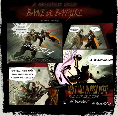 BANE vs. BATGIRL - A GOTHAM TALE by ResistRealityArt
