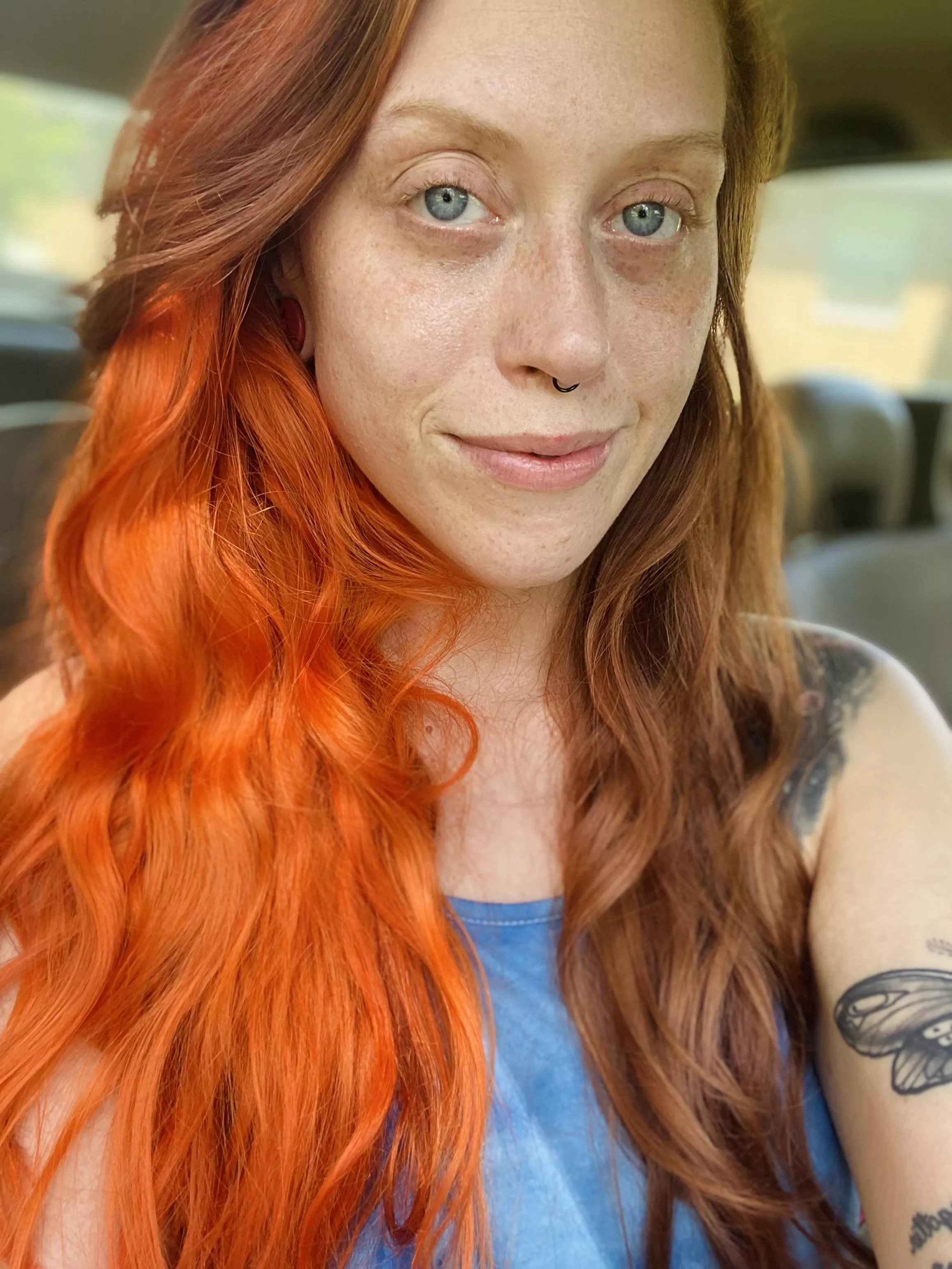 bare faced 🧡 posted by laughallthewaytohe11