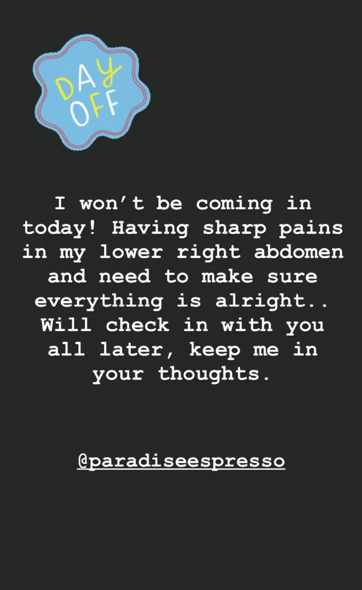 @barista_sunshyne keep me in your thoughts today! posted by AttitudeImpossible26