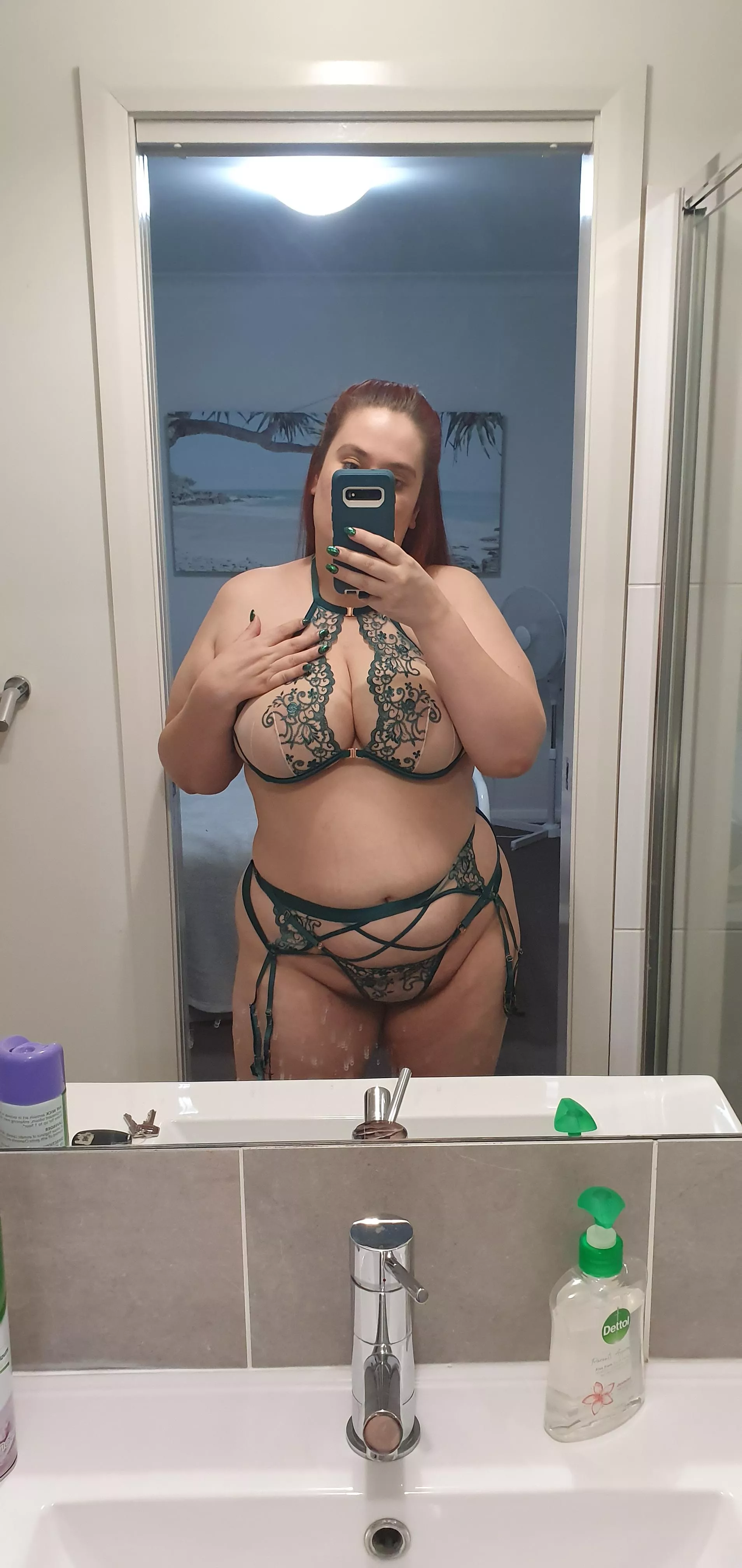 Bathroom selfie just before I sucked a stranger off. posted by AveryFires