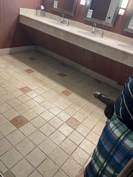 Bathroom stroking by DonuttMonkey