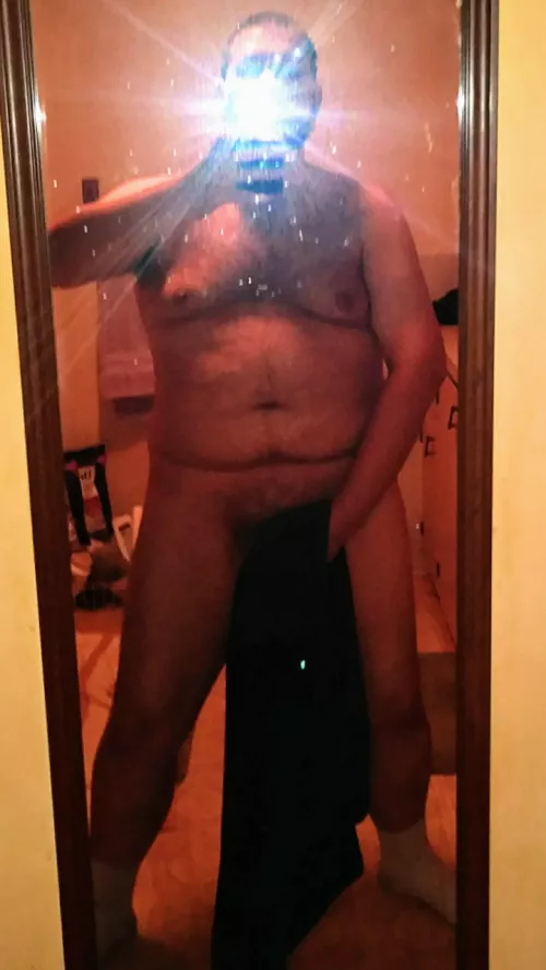 Bathroom's clean, Mirror's not 😈 by Exhibear69