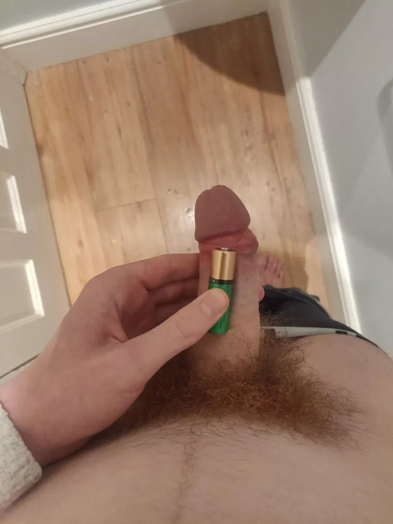 Battery was the closest thing in size I had😞 posted by [deleted]