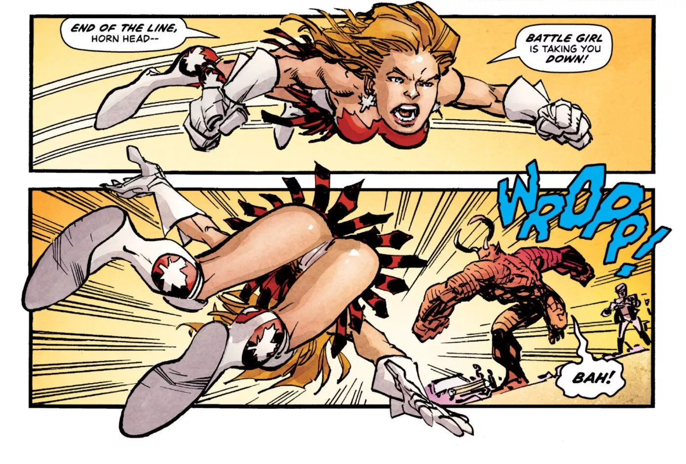Battle Girl's Panty Shot [The Savage Dragon (1993) #247] posted by lordhater1