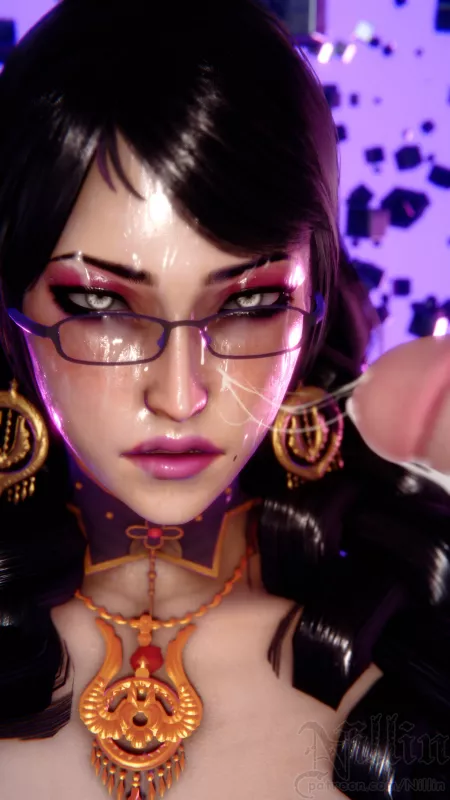 Bayonetta gets messy (Nillin3D) [Bayonetta] by Kuro-Oji