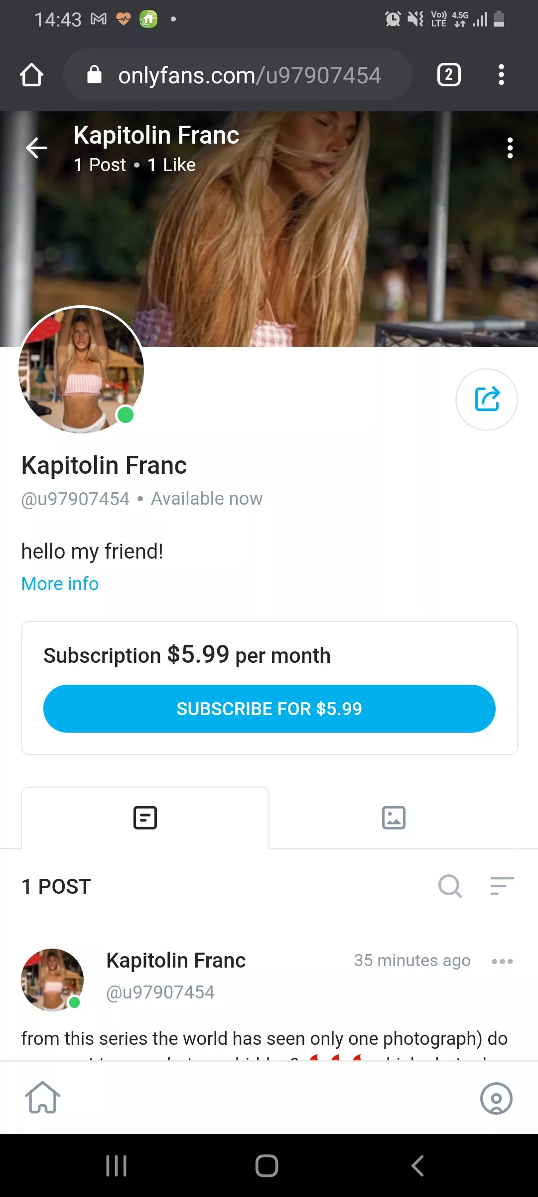 Be ready boyss we have onlyfans now. posted by gripin