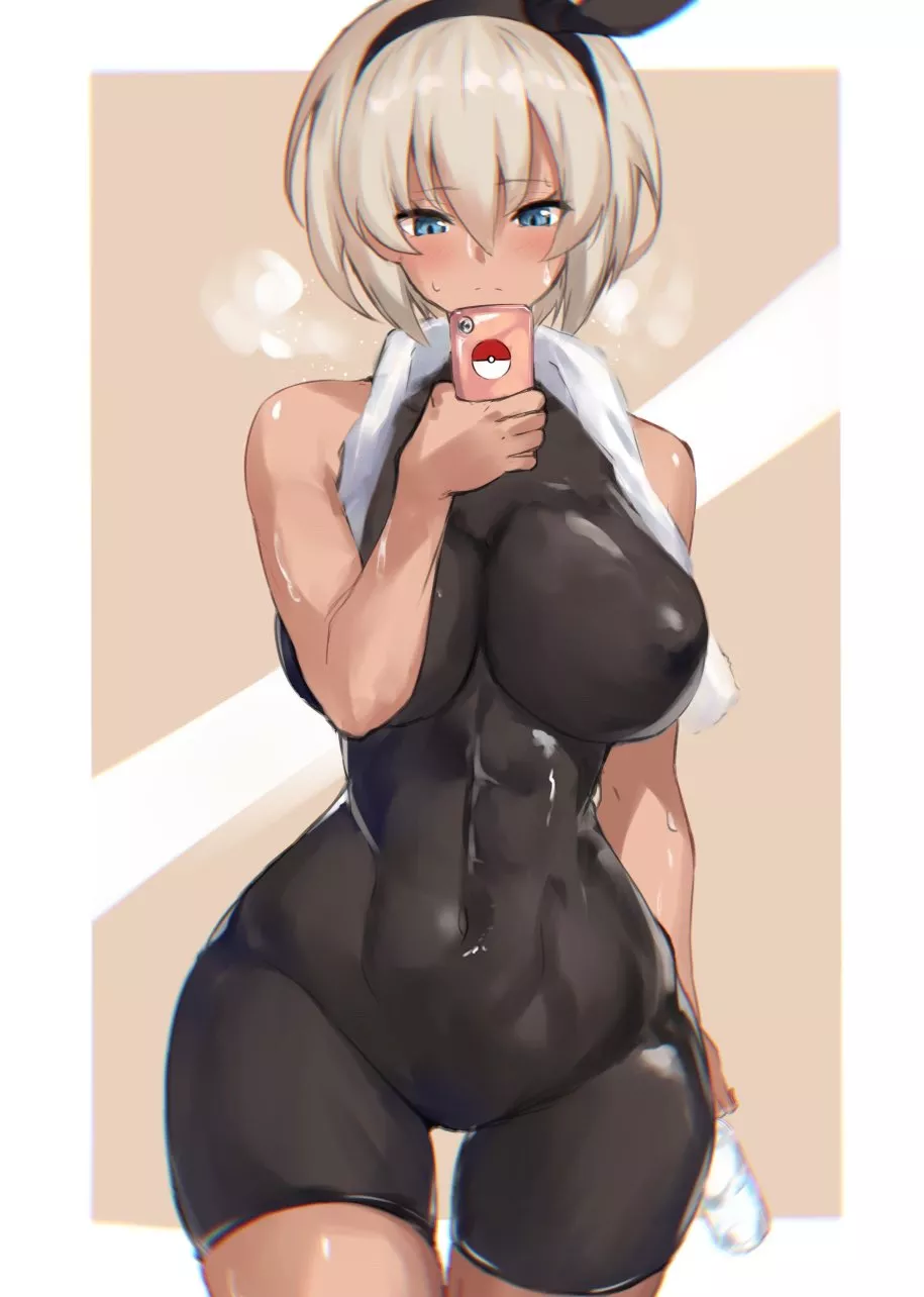 Bea After Workout Selfie (Spider Apple) [Pokemon] posted by sequence_string