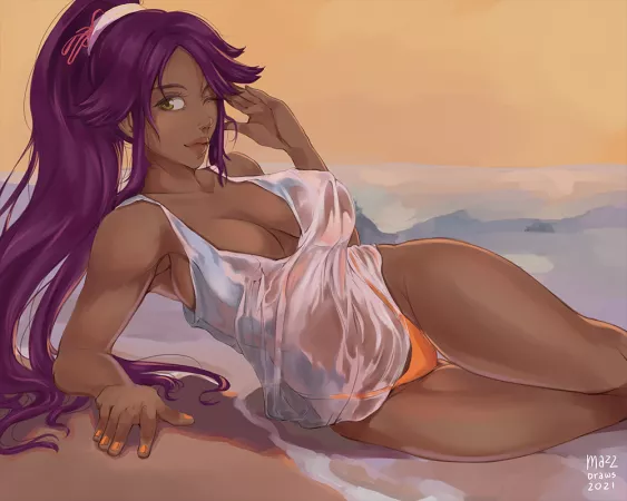 Beach Babe Yoruichi! (MazzlesDraws) by Wijin00