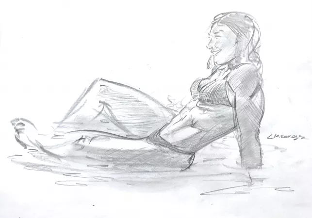 Beach day chilling by Cksongz