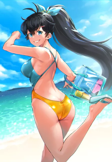 Beach Hibiki. [Idolmaster] by chilidirigible