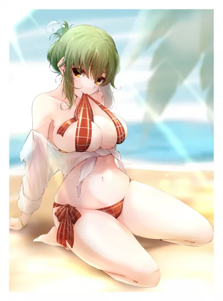 Beach Yuuka [Bikini] by NitroxTouhou