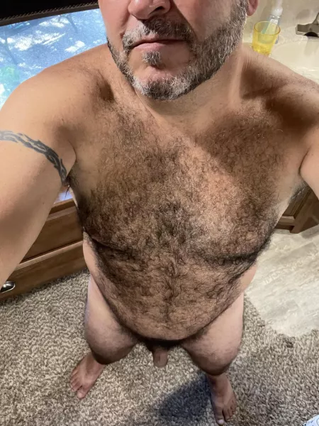 Beard, belly, legs and sandal tan! by Punkster61