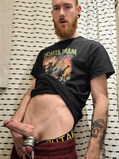 Beard, boner and ball stretcher by GuessWhoToYou