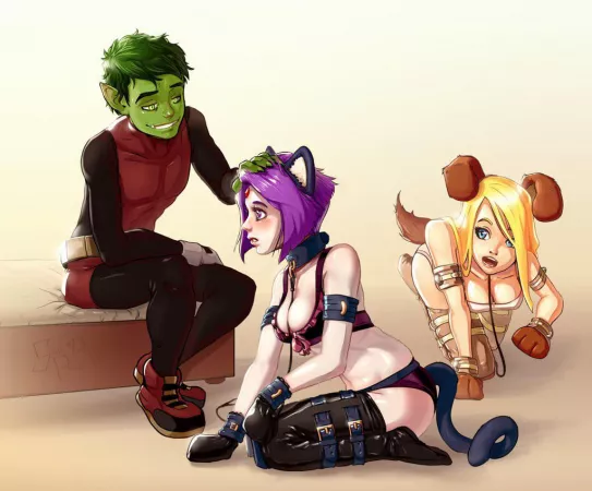 beast boy 2 turning femdom girl into good girl by MoonMonstrum