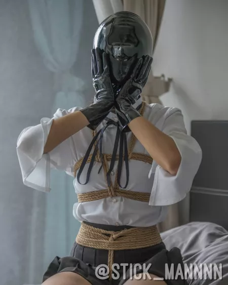 Beautiful combination of normal cloth, ropes and latex | Find more here: https://www.instagram.com/stick_mannnn/ by BobRoss235