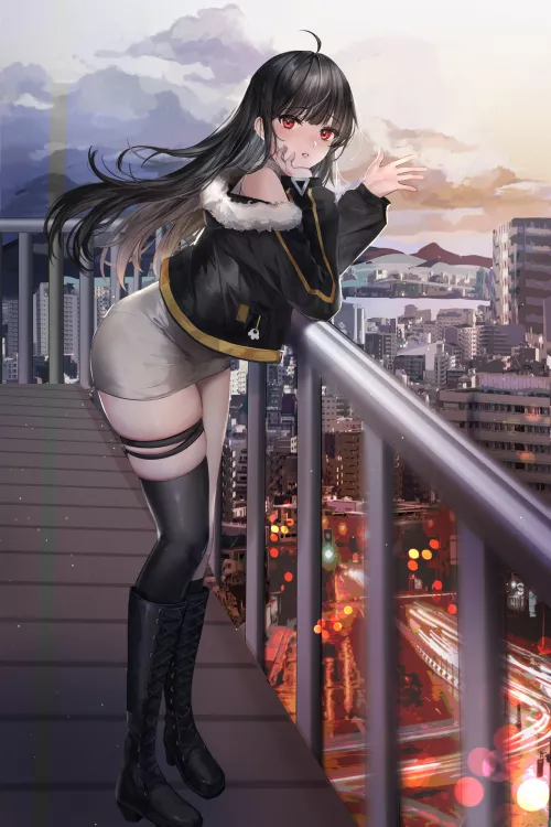 Beautiful view and thighhighs by xSaviour_N