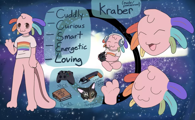 Been in the fandom for two years! glad to be here! by KraberTheAxolotl