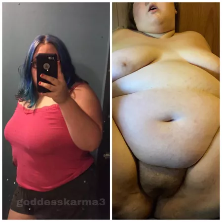 before & after ❤️ do you like my weight gain? by goddesskarma3