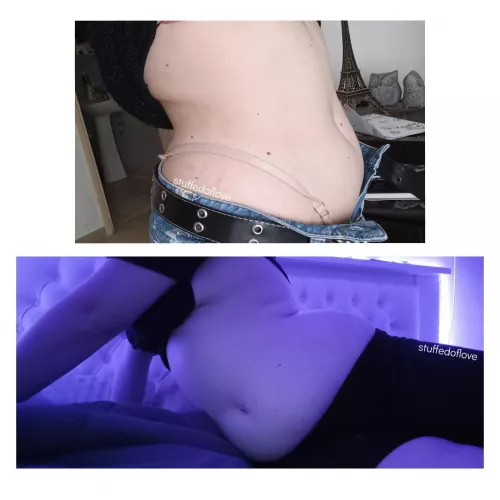 Before and after a sushi stuffing by stuffedoflove