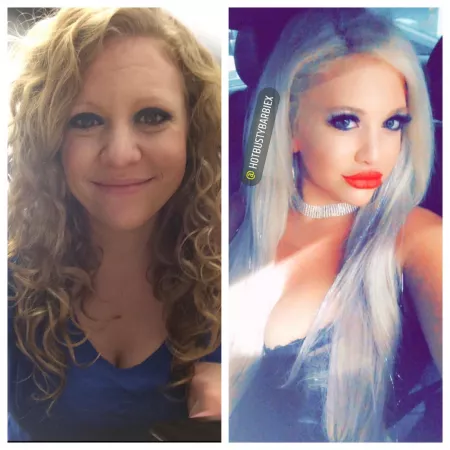 Before and after bimbofication by Hotbustybarbiex