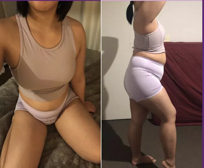 Before and after I started making fat content 😏 posted by cutelilpudding