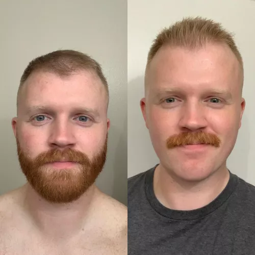 Before and after. The look on my guy’s face when he saw me 🤣 by bobomck