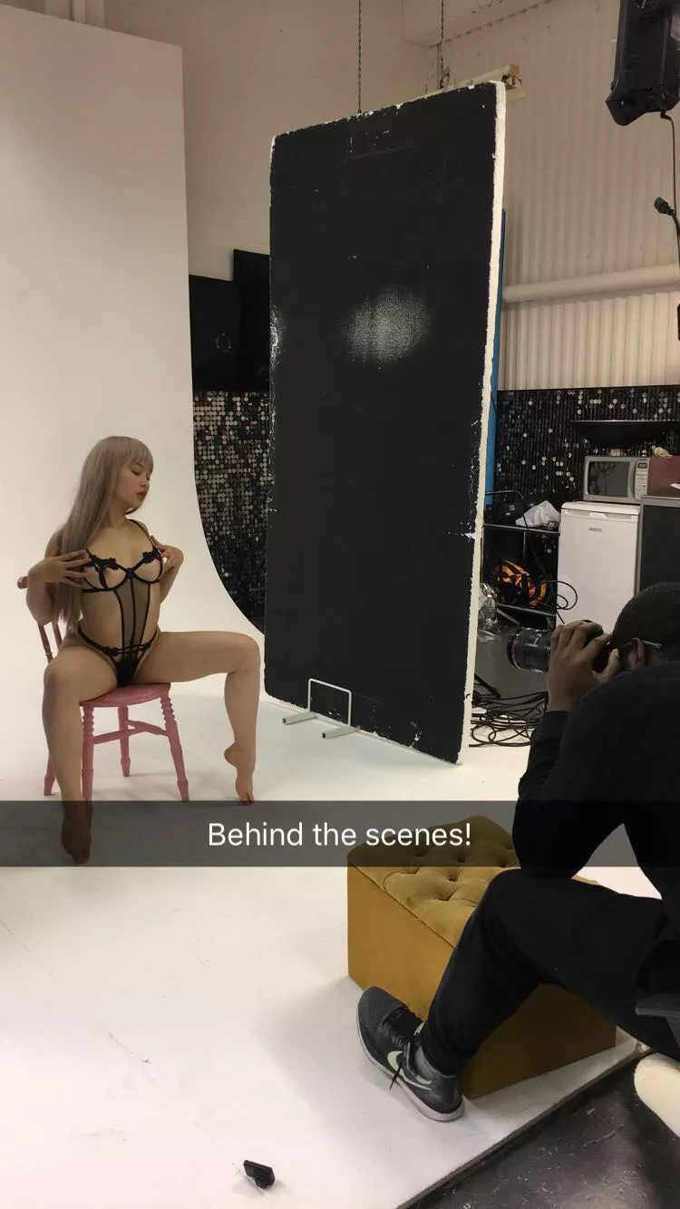 Behind the scenes shot from a shoot in London! posted by virtualgeisha