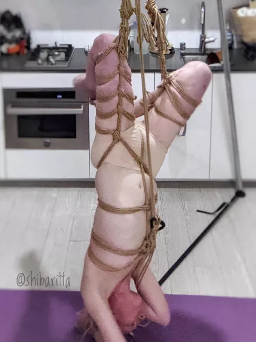 Being a self-suspended 🦇 for October. Lotta good bruises from this one 🥰 by Shibaretta