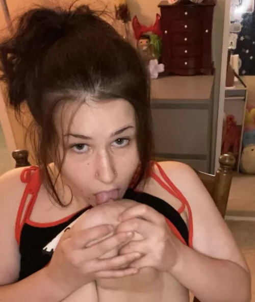 being able to suck my own titties is my favorite thing🥵 by tittybiggykay