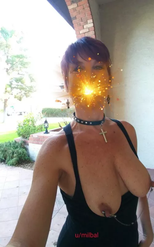 Being naked on my front porch is one of my favorite things to do. We tend to get daily deliveries, so that just adds to the excitement! (F)59 by milbal