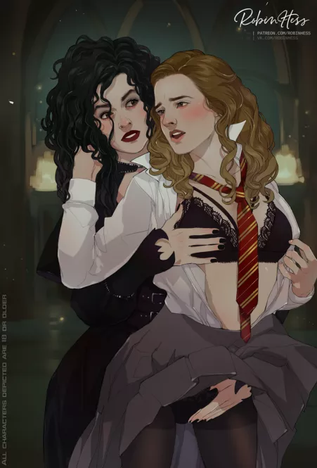 Bellatrix and Hermione by [deleted]