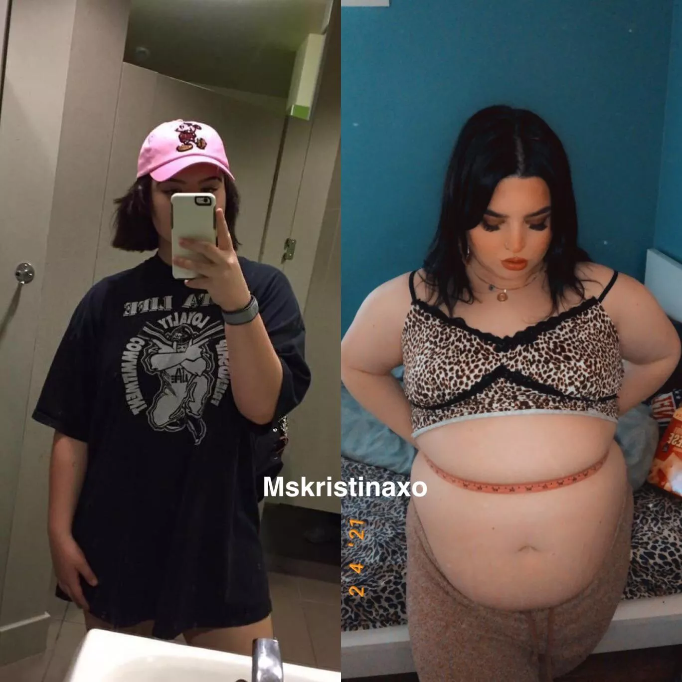 Belly lookin like I ate my old skinny self😅🥵 posted by mskristinaxo