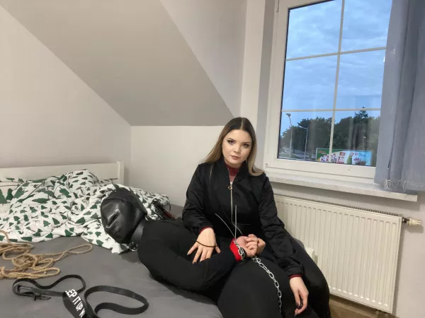 Belt, chains and zip ties to make sure he cant escape 💓😈 by Navlia