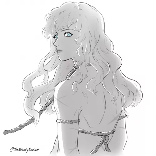 [Berserk] Griffith in some light rope bondage hehe~ (original) little doodle ay by The-Winged-Writer