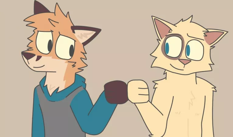 Best buddies ✨ 🦊😸(by me, Littlef7072 on twitter) by fox_somewhere