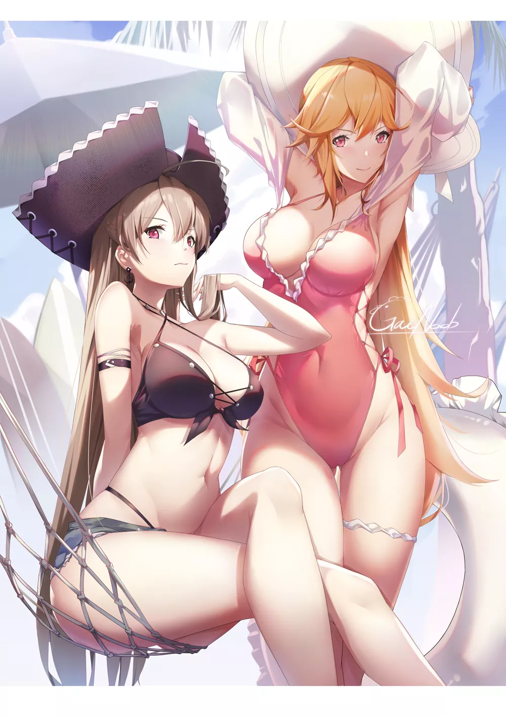 Besties~❤ (MNF Jean Bart & FFNF Richelieu, Azur Lane, Vichya Dominion Faction & Iris Libre Faction) posted by Black_Badger_1992