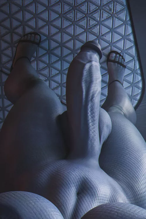 Big Futa cock and nice toes by kingville12