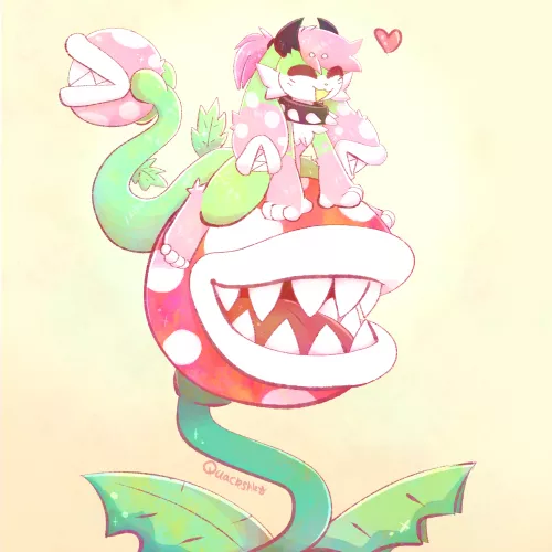 Big plant friend :) (art by me @quackshley on twitter) by Quackshley