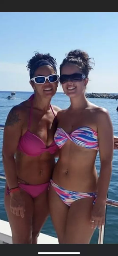 Big titted fit mom and sexy daughter, who do you fuck and where do you cum?? by cumlover885