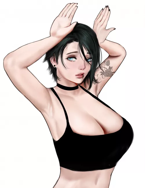 Big Titty Goth Girl by Extreme_Art
