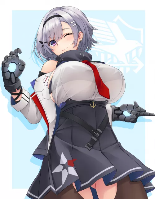 Big Titty Superhero (USS Reno, Azur Lane, Eagle Union Faction) by Key_Temperature_1845