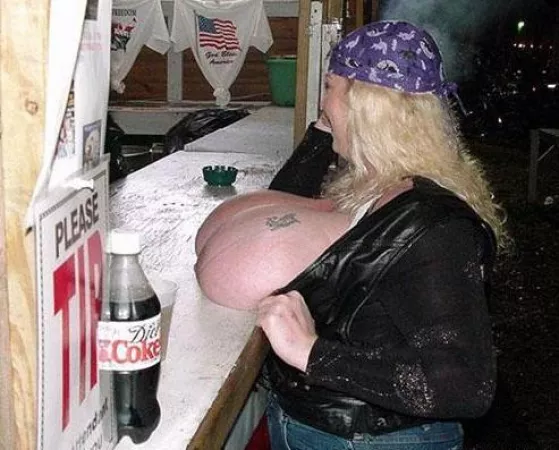 Biker lady calling the waiter by twilightbreakin